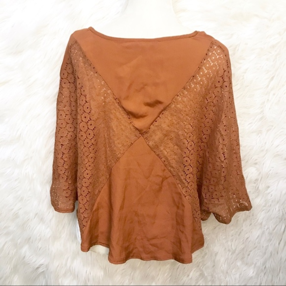💎 Ms brand big girl autumn orange poncho blouse - Picture 4 of 8